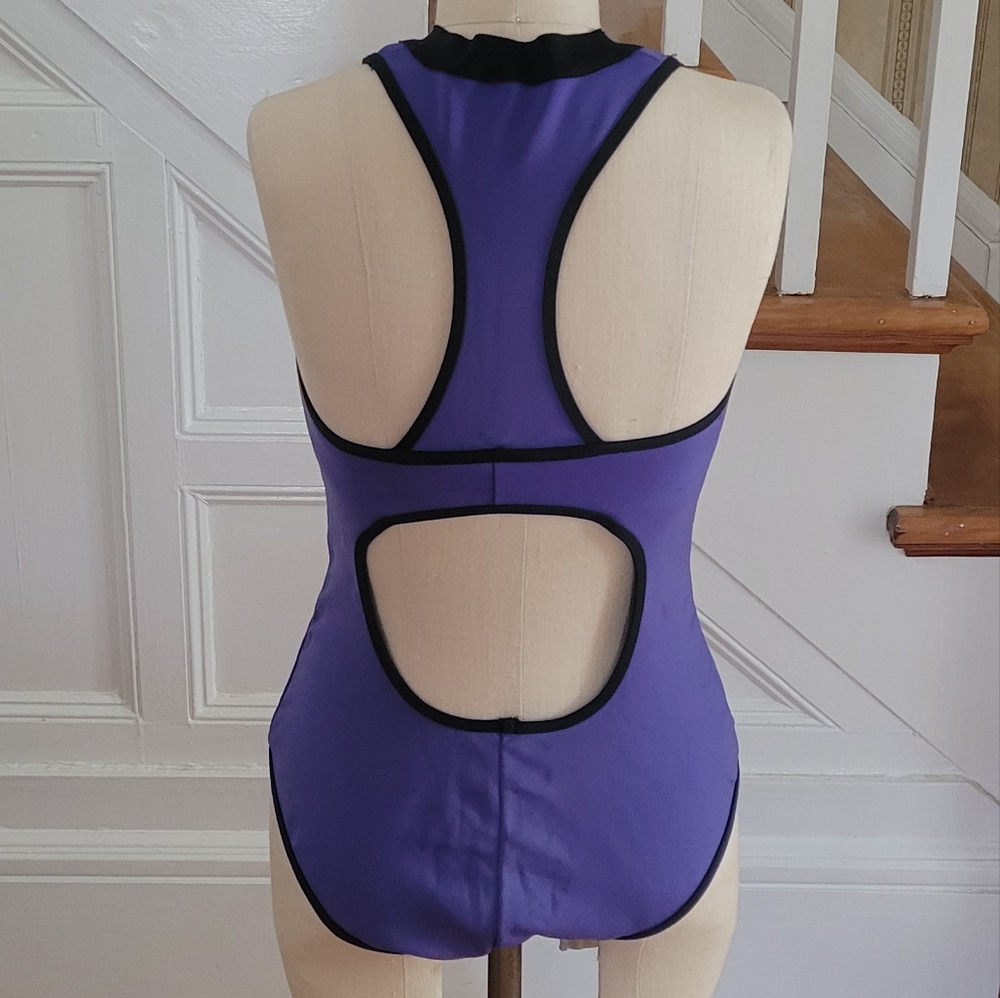 BECCA By Rebecca Virtue One Piece Blue Bathing Suit Swimsuit Size Small - Picture 3 of 6